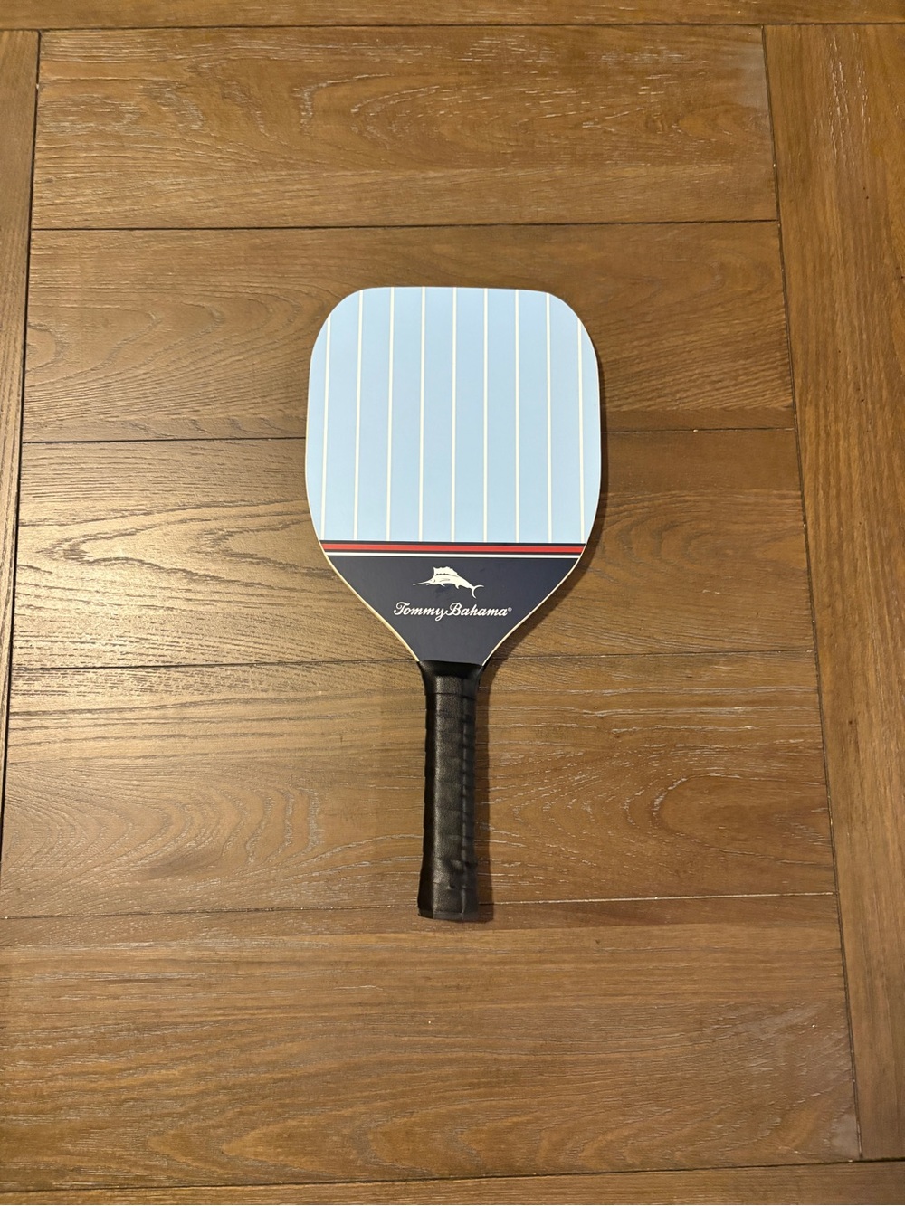 Tommy Bahama Blue and Navy Striped Pickleball Paddle